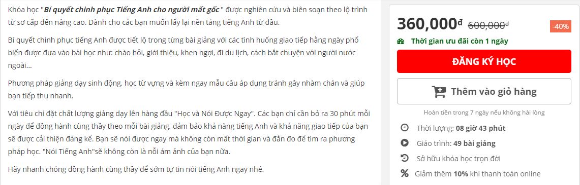 ứng dụng, app học tiếng cho người mất gốc, người mới bắt đầu