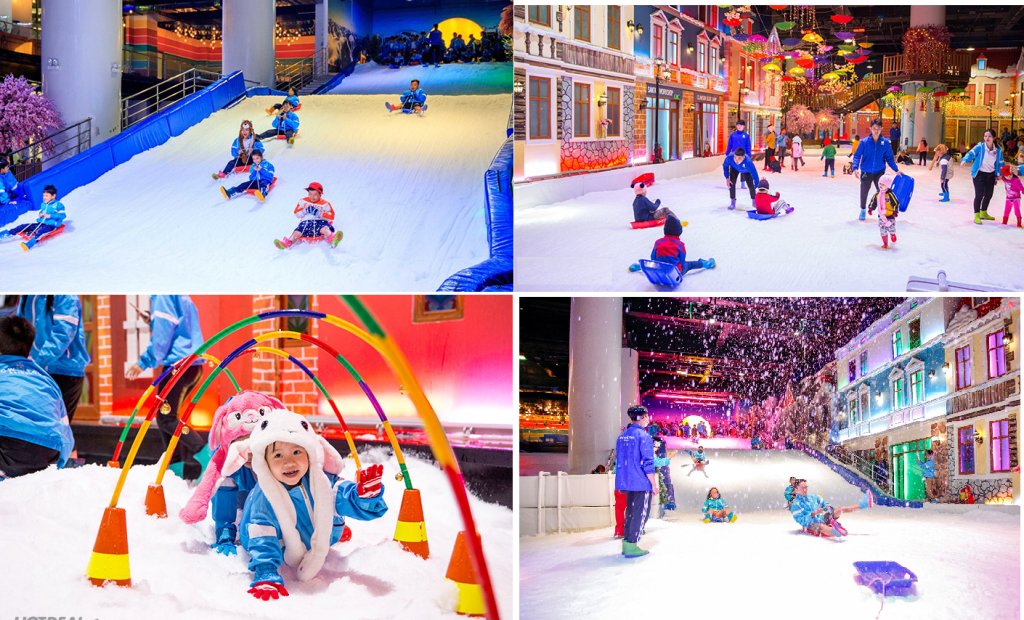 khu vui chơi trượt tuyết snow town sài gòn